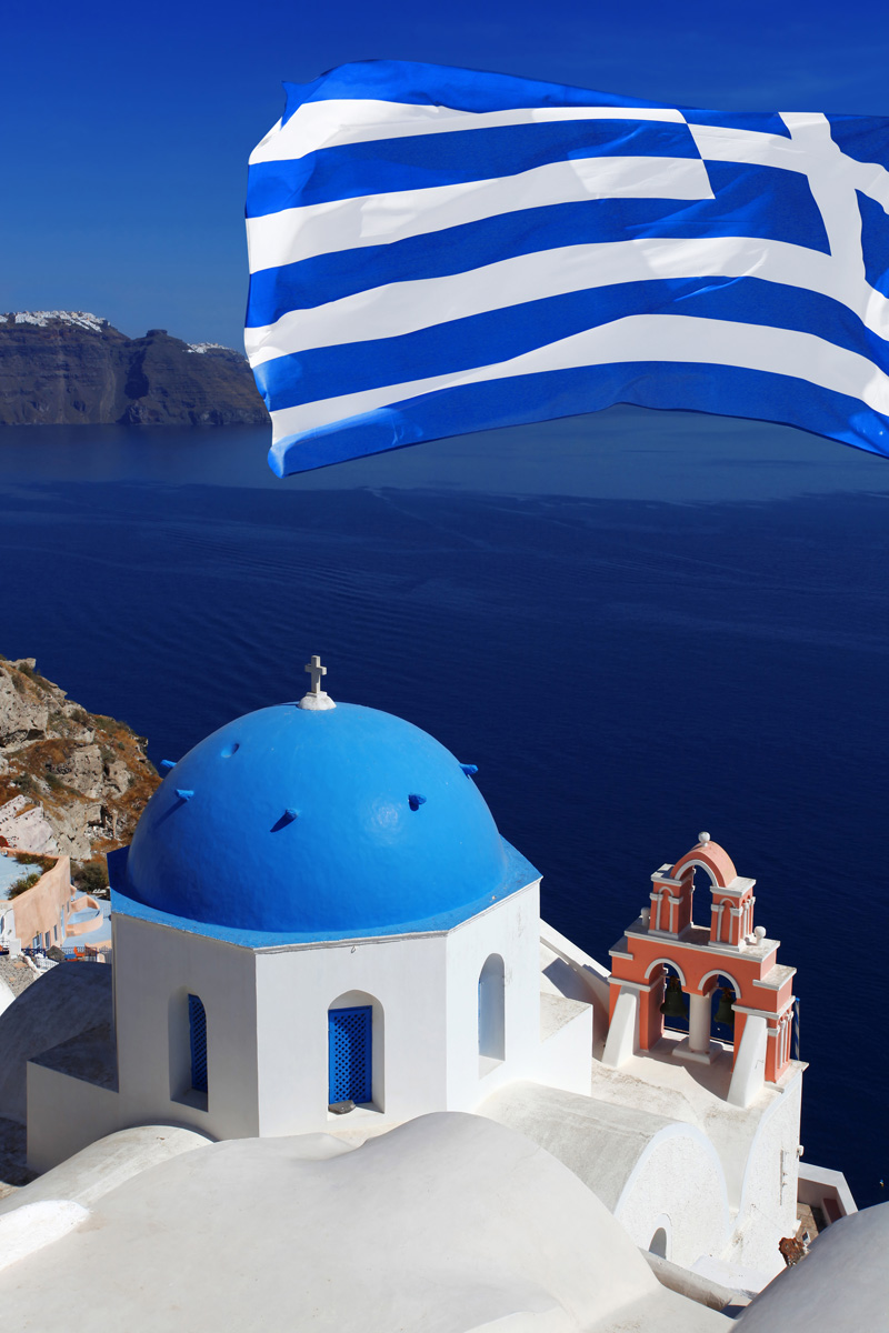 leren zeilen Cycladen - griekse vlag
